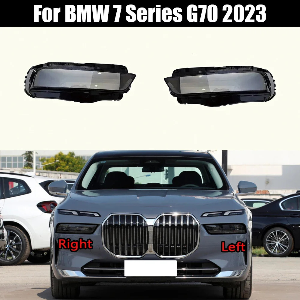 

For BMW 7 Series G70 2023 Front Headlight Cover Transparent Lamp Shade Headlamp Shell Lens Plexiglass Replace Original Lampshade