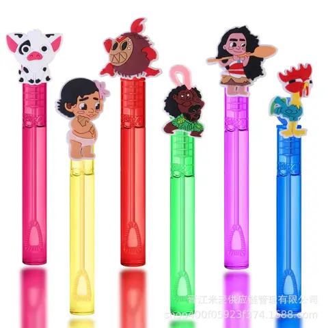 TAKARA TOMY，Moana Bubble Stick,cartoon Portable Bubble Stick,children's Toys,birthday Party Gifts,anime Peripheral Toys，6pcs