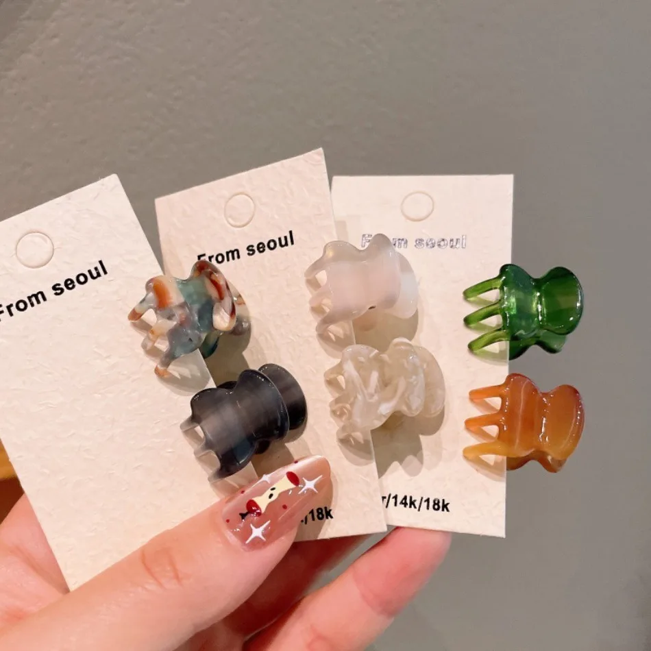 Korean Mini Acetic Acid Clip Sweet Dopamine Hair Clips Bangs Broken Hair Clip Top Temperament Hair Clip Hair Accessories ZX07