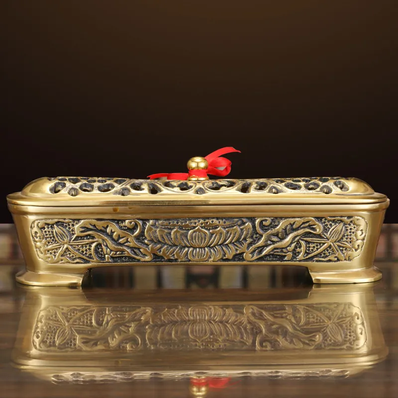 Lying Furnace Home Ring Dingzhen Fragrance Buddhist Hall is dedicated to the Buddha front incense box Lying Furnace indoor retro
