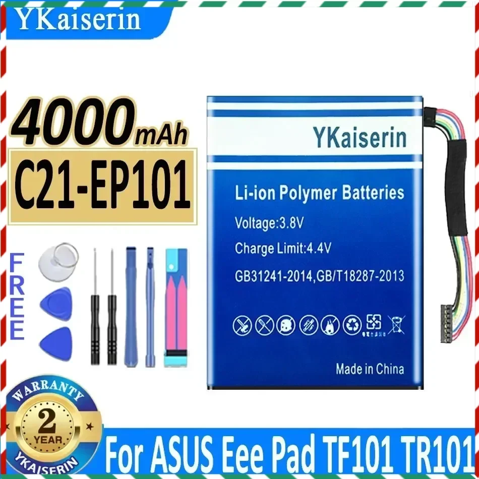 

YKaiserin C21-EP101 Аккумулятор для планшета ASUS Eee Pad Transformer TF101 TR101 1B011A 1B012A 1B017 1B023A 4000 мАч Batterij