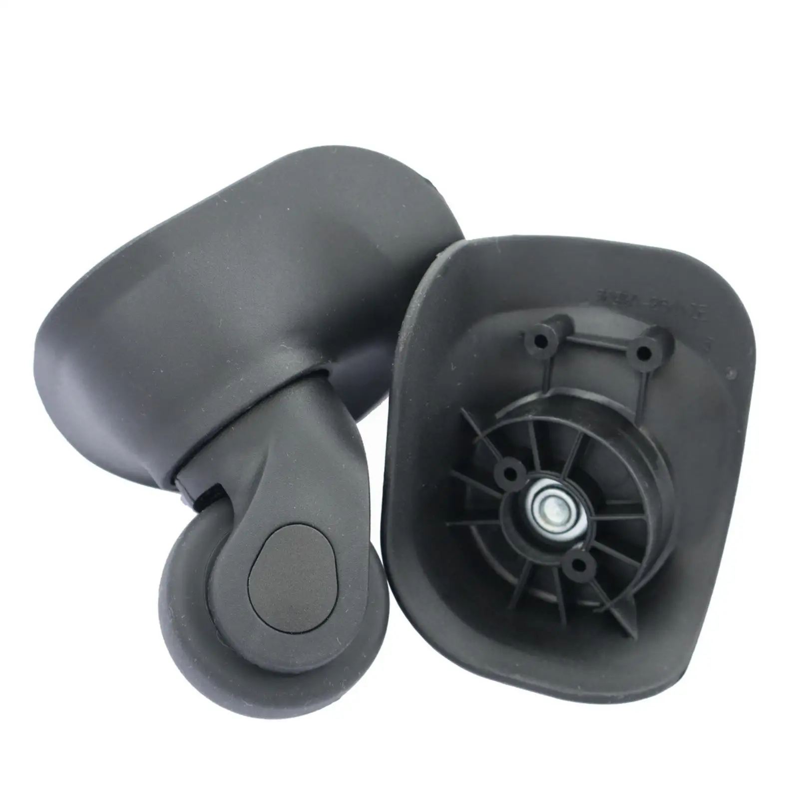 Luggage Caster Assembly Easy to Install Suitcase Replacement Caster Assembly Swivel Luggage Wheel with Mounting Plate