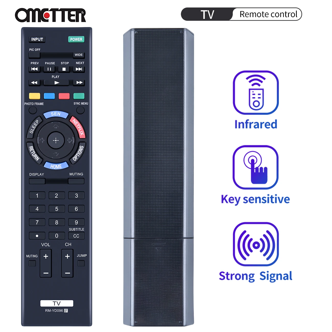 New RM-YD096 Remote Control for Sony Bravia LCD TV KDL-70R550A KDL-60R550A KDL-50R550A KDL-70R520A KDL-60R520A KDL-60R510A 70R55