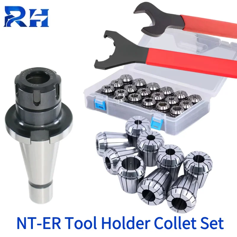 NT-ER Series Tool Holder Collet Set NT30 NT40 ER16 ER20 ER25 ER32 Tool Holder with ER16 ER20 ER25 ER32/40 Collet and A/UM Wrench