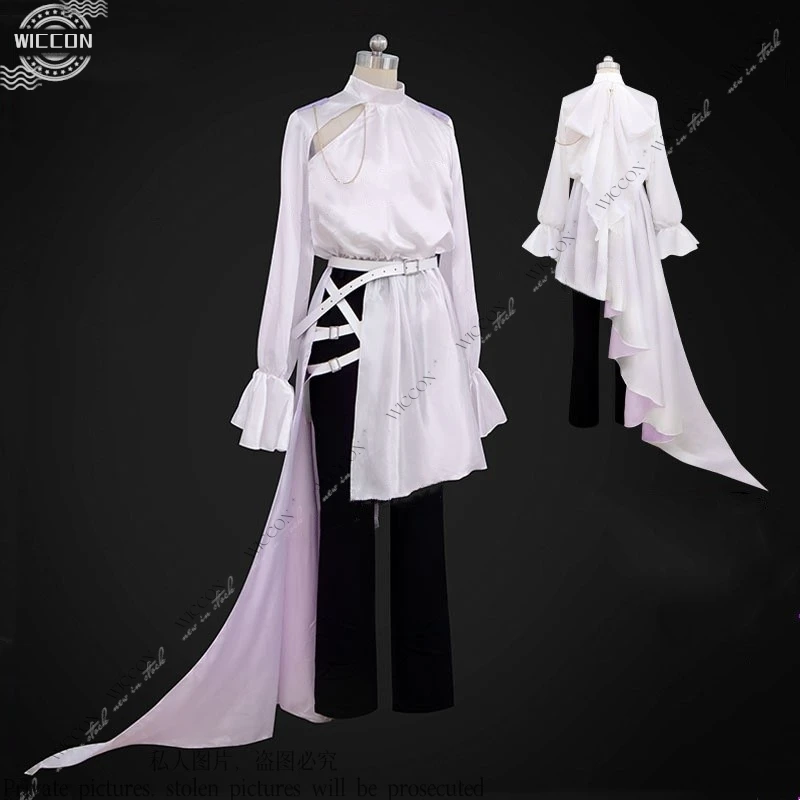 لوكا تأثيري أنيمي الغريبة المرحلة زي شعر مستعار يتوهم ملابس الحفلات الذيل دعوى هالوين كرنفال الزي الرسمي تشغل قلبي رجل