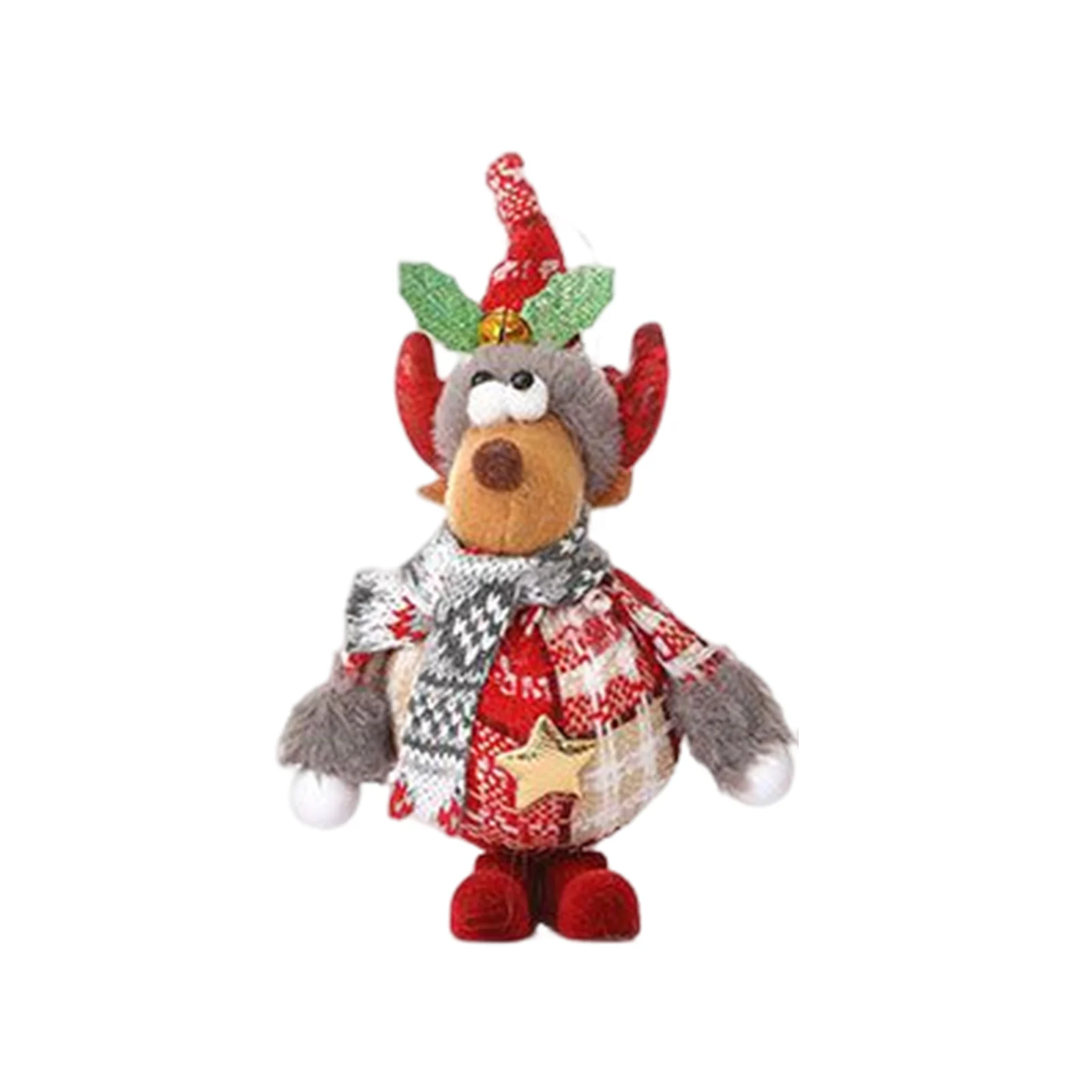 Christmas Standing Plush Pendant Toy Plush with Christmas Ambience for Holiday Party Decoration