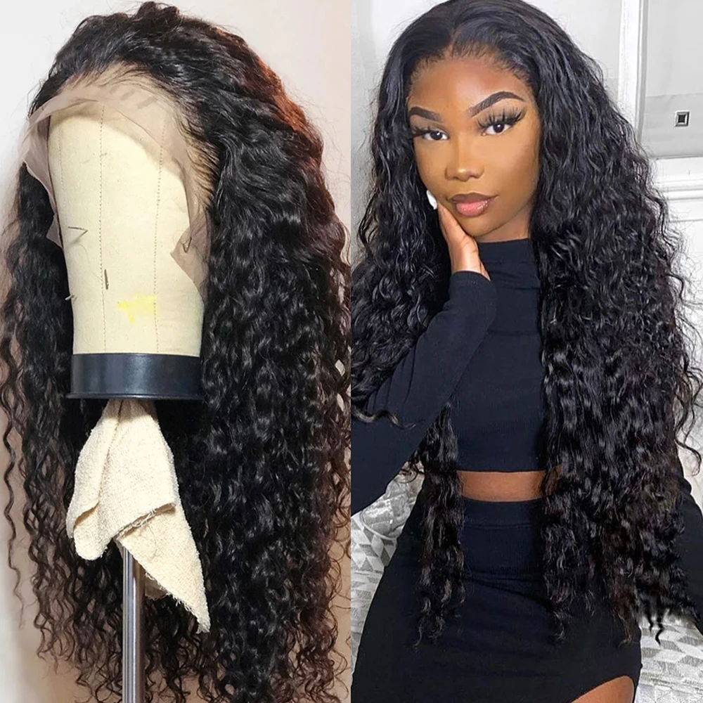 

Water Wave Lace Front Human Hair Wigs Pre Plucked 13x4 13x6 30Inch Transparent Lace Frontal Wigs 5x5 Lace Closure Water Wave Wig