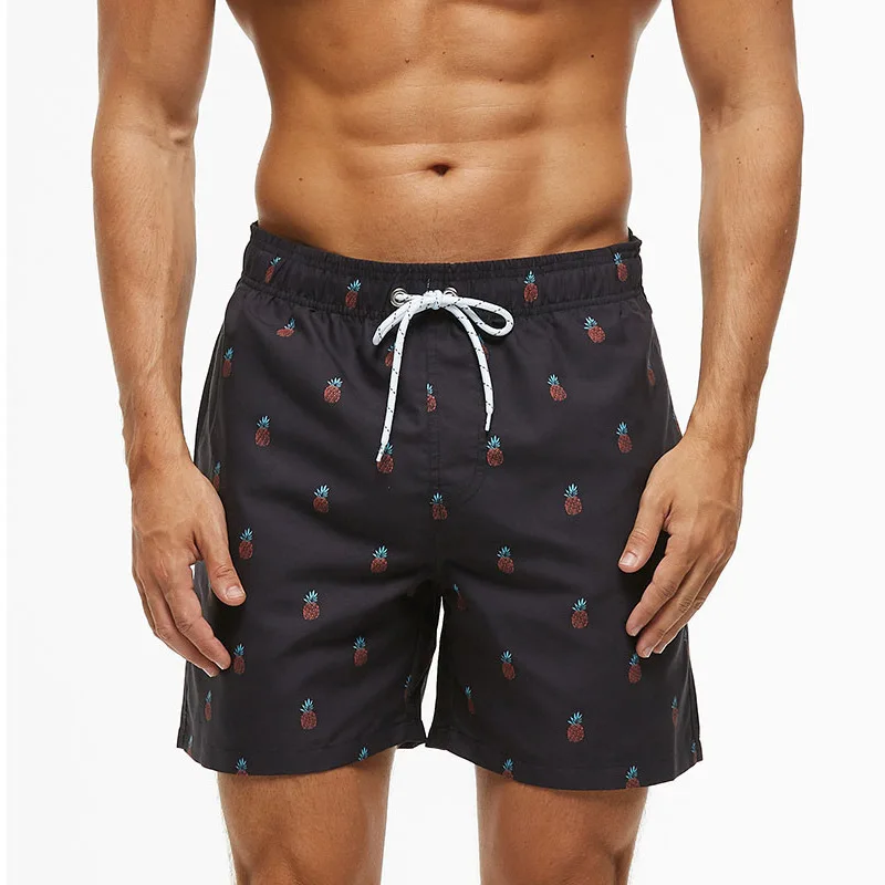 

Plus Size Men's Beach Shorts, Vibrant 3D Fruit Patterns, Elastic Waist with Drawstring, Perfect for Pool/Vacation