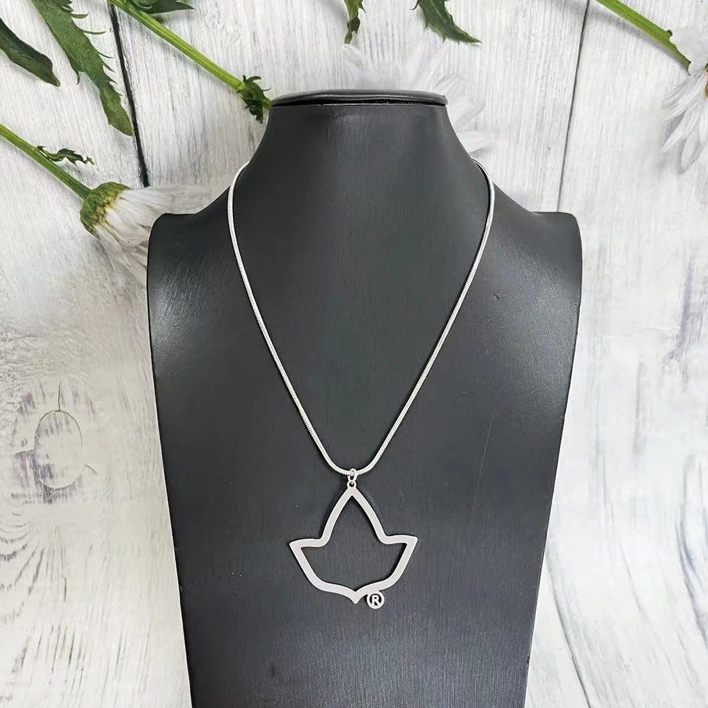 Alpha Large Size Ivy Stainless Steel Necklace