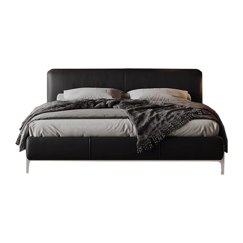 

Italian minimalist leather bed