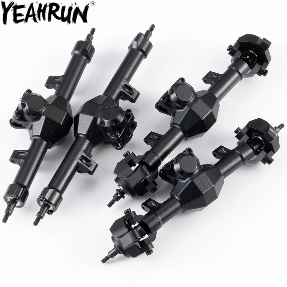 YEAHRUN Alu Alloy Front Rear Axle 97/105mm Standard/Extended Axles for 1/24 Axial SCX24 All Series Upgrade Parts