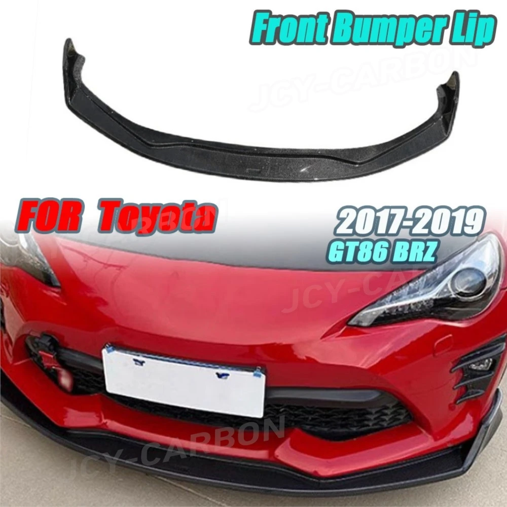 

For TOYOTA GT86 BRZ 2017 2018 2019 Real Carbon Fiber Front Diffuser Front Bumper Lip Chin Splitter Protector FRP New Style