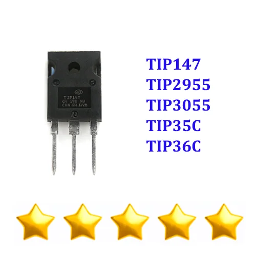 

10PCS/LOT TIP147 TIP2955 TIP3055 TIP35C TIP36C TO-218 Bipolar Transistors