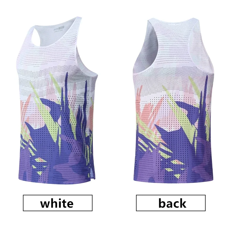 Fashion New Men Running Vest Tops Gym Tank Tops Speed Fitness Sleeveless T-shirt Outdoor Running Vest Clothes for Man
