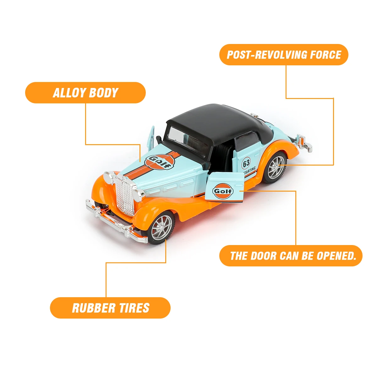 Modelo de coche clásico de aleación 1:36, adornos de coche de juguete para niños, modelo de coche extraíble, juguete para niño, juguete educativo fundido a presión