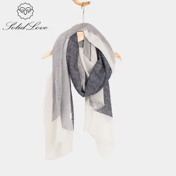 Ool-bufanda larga y cálida para mujer, chales sólidos, Pashmina, bufandas de Cachemira con borlas, Foulard de invierno