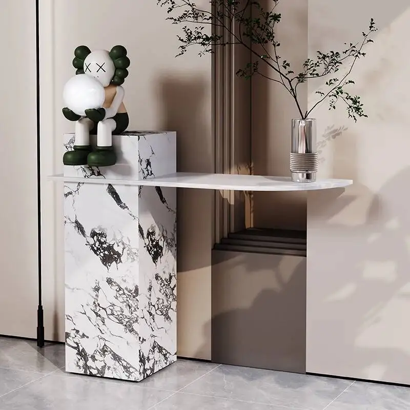 

Metal Console Table Modern Midcentry Lobby Nordic Luxury Console Table Hallway Entrance Wohnzimmer Tisch Living Room Furniture