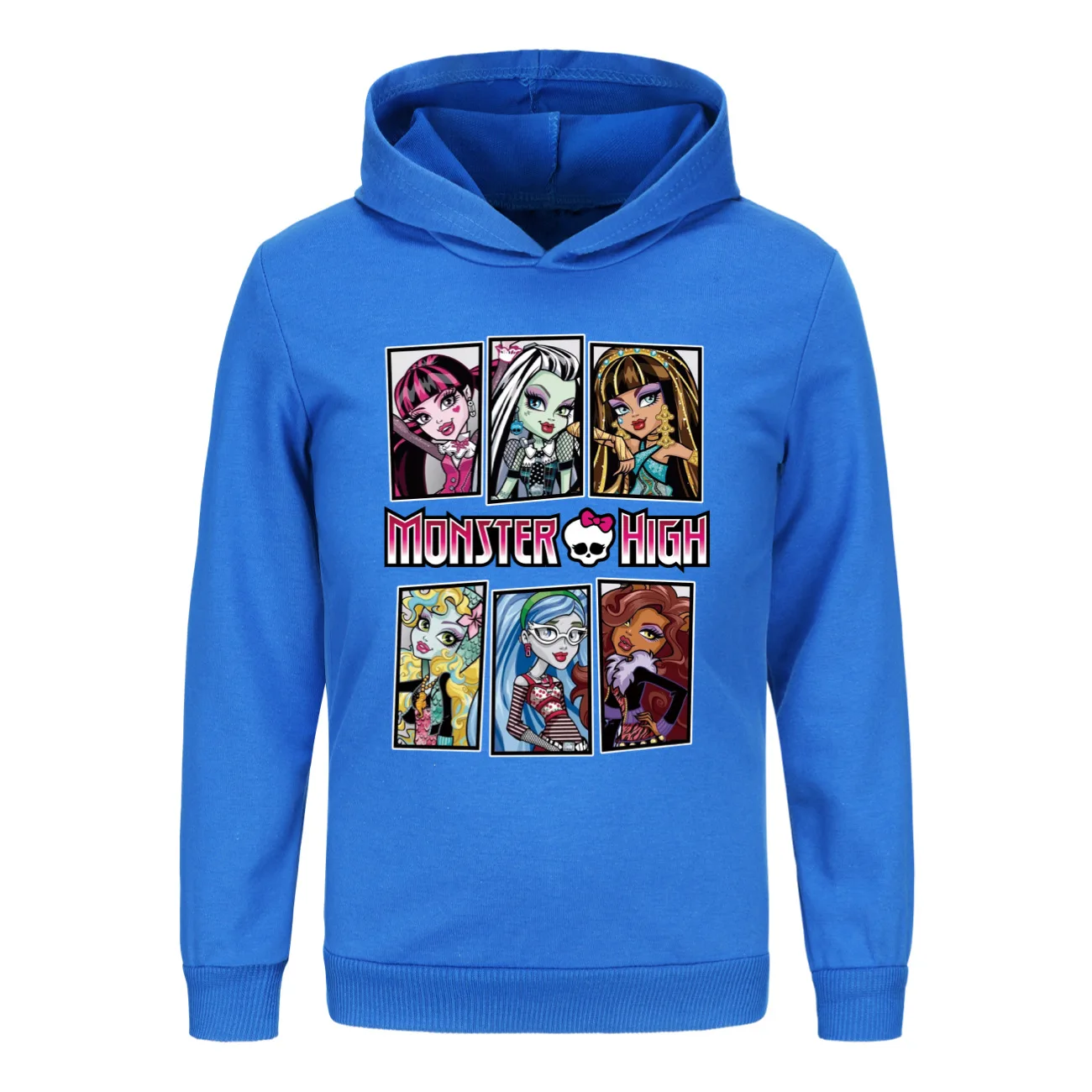 Monster High Clothes Hooded Hoodie Sweatshirt Boys Girls Teenager Anime Cartoon Cosplay Costume Pullovers for Toddler Kids 2-16Y