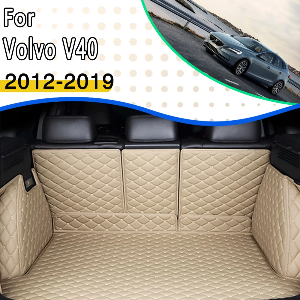 Car Trunk Mats For Volvo V40 2012~2019 Waterproof Coche Rug Car Rear Trunk Mat Accesorios Para Auto Car Accessories Dropshipping