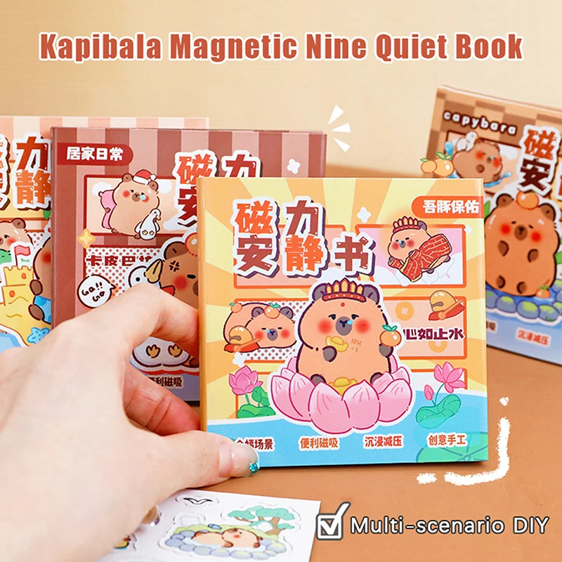 

Capibala Series Magnetic No Need Cropping Quiet Book Handmade DIY Repeatable Toy Magnetic Stickers Girl's Gift Kids Toys