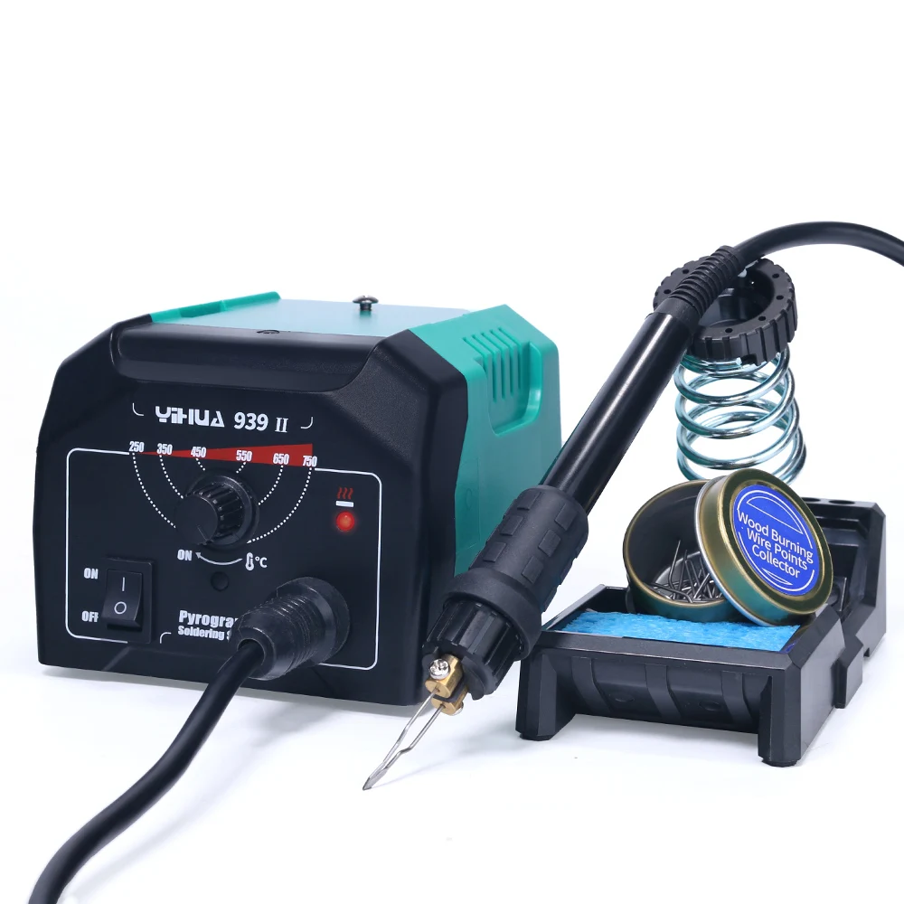 

YIHUA 939 II Wood Burning tools Pyrography Soldering Station Working Indicator Temperature Adjustable DIY Wood Burning ToolsPopu