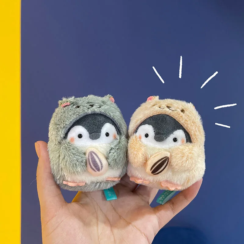 漫画ペンギン人形キーホルダー女性かわいいぬいぐるみペンギンキーリング女の子のためのギフトクリエイティブたいやきデザイン車のキーホルダー卸売