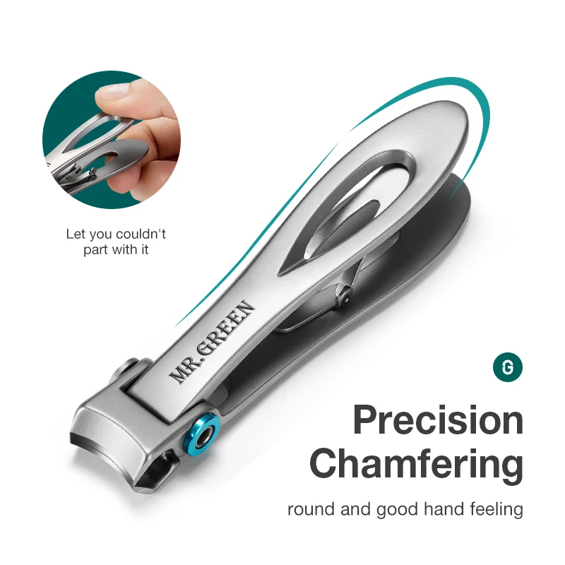 MR.GREEN Nail Clippers Stainless Steel Two Sizes Are Available Manicure Fingernail Cutter Thick Hard Toenail Scissors Tools view 5