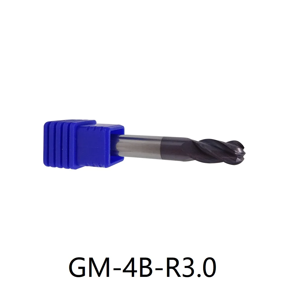 ZCC GM-4B-R1.5 GM-4B-R2.0 GM-4B-R2.5 GM-4B-R3.0 GM-4B-R4.0 Solid carbide milling GM series Ball nose cutter Semi-finishing