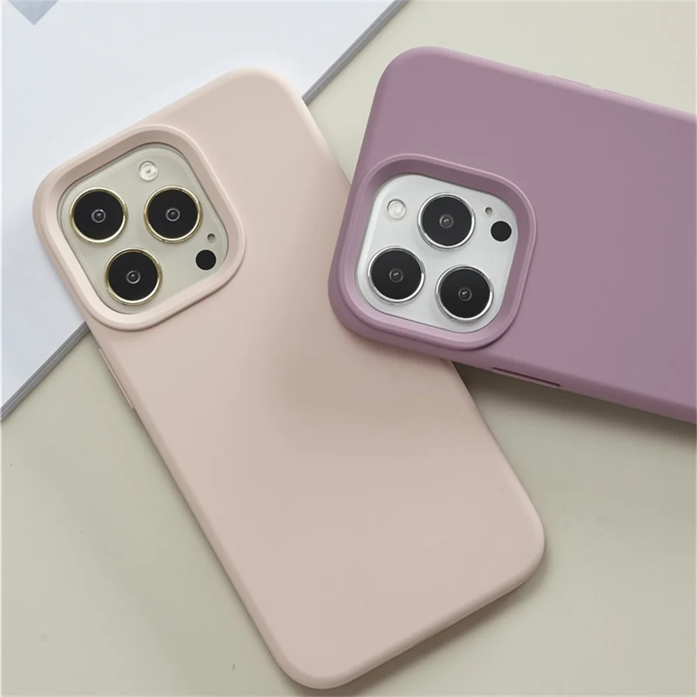Soft Smooth Protector Shockproof Back CoverFor iPhone 16 Pro Max 15 14 11 12 13 Mini 7 8 Plus XR XS Candy Color Phone Case - náhled 4