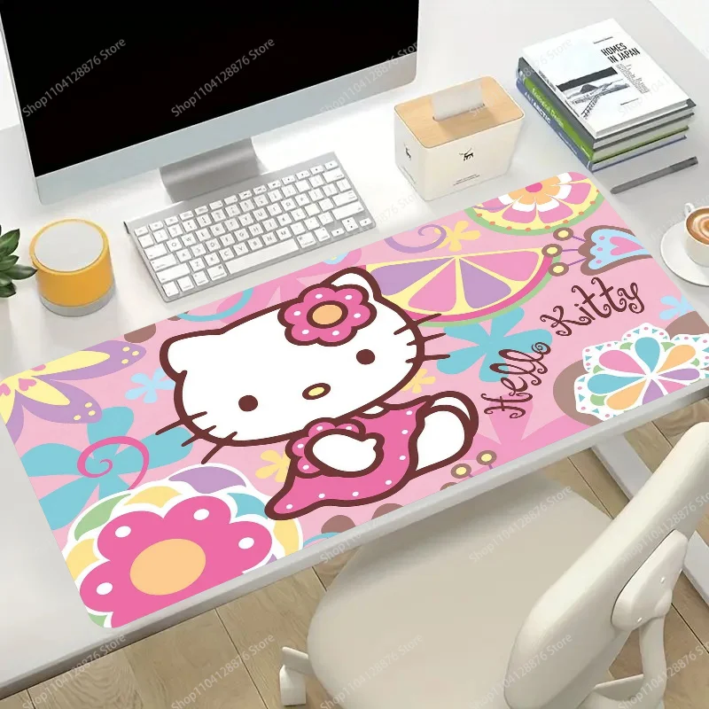 Cartoon H-Hello K-Kitty Mousepad Gaming Mouse pad Gamer Pc Accessories Deskmat Keyboard Mat Desk Protector Mause Pads