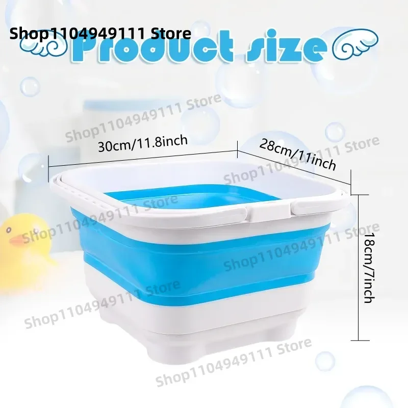 صندوق تخزين ألعاب دش جديد قابل للطي مع سلة تخزين ألعاب حوض الاستحمام بقاعدة قابلة للفصل #6