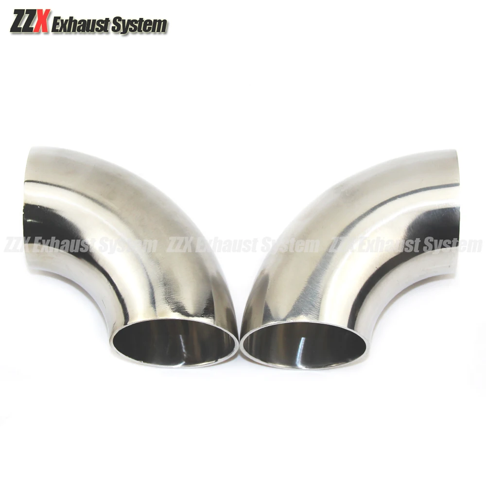 OD38/45/51/54/57/60/63/70/76mm 304 Stainless Steel Elbow 90 Degree Pipe Fittings Flange For Automobile Exhaust Pipe Connection