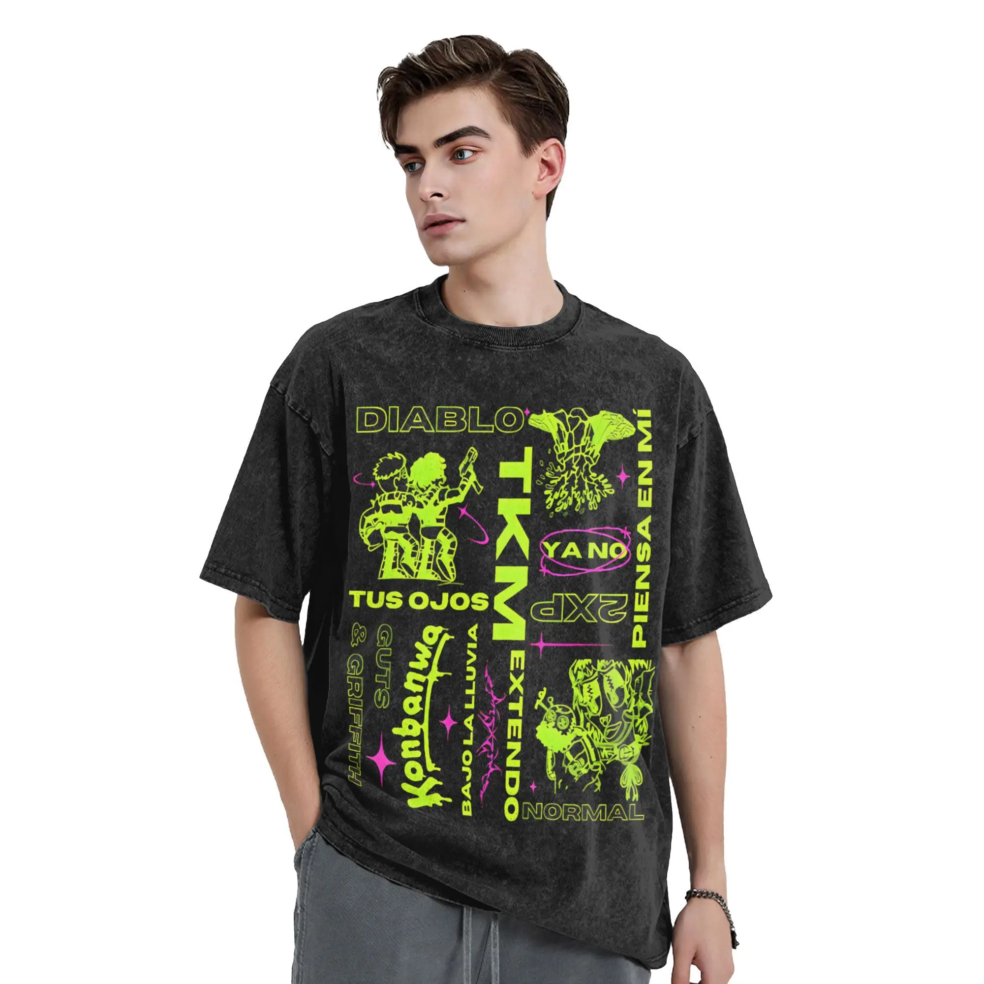 لزجة م الرجال تي شيرت غسلها محب تيز قصيرة الأكمام Crewneck تي شيرت القطن الخالص وصول جديد الملابس