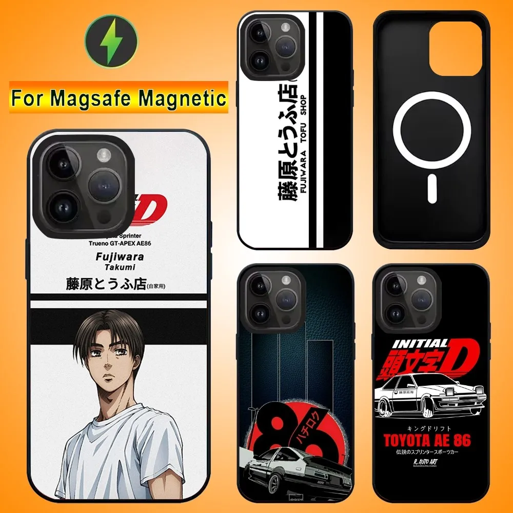 Anime Initial D Comic Phone Case For IPhone 15 14 13 Pro Max 11 12 Mini Alex Mirror For Magsafe Wireless Charging Cover