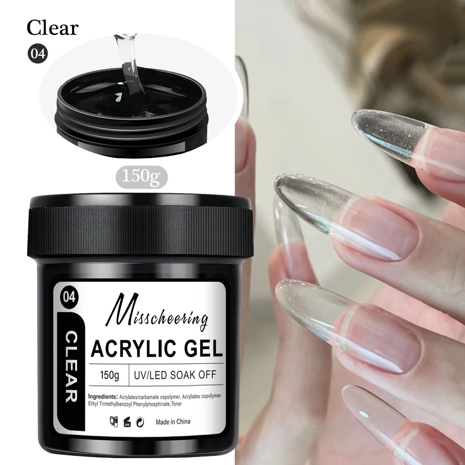 1Jar 100/150G Poly Nail Gel Uv Led Uitgeharde Builder Nail Gel Acryl Kristal Nagelverlenging gel Voor Nagels Diy Thuis Salon