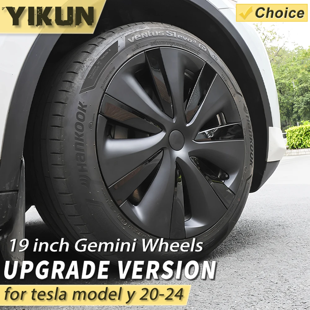 

4PCS 19 Inch Hub Cap for Tesla Model Y Wheel Hubcap Performance Replacement Right&Left Wheel Cap Full Rim Cover 2020-2024
