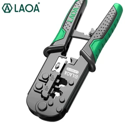 LAOA 6P/8P Network Pliers Ratchet Network Crimping Pliers Crystal Head Wire Pressing Pliers