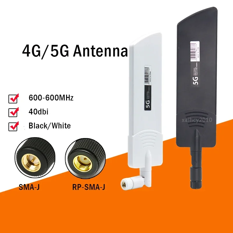 Antena externa SMA de 2 piezas, 5G, 4G, LTE, IPEX1 a SMA hembra, enrutador de módem Pigtail, amplificador de señal plegable de amplio rango, 600 ~