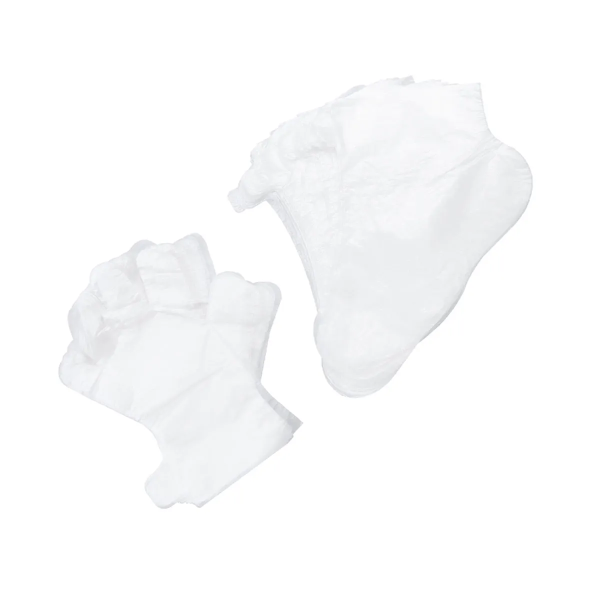 500Pcs Spa Disposable Hand Foot Gloves Plastic Wear-Resistant One-Time Use Beauty Care Gloves for Home