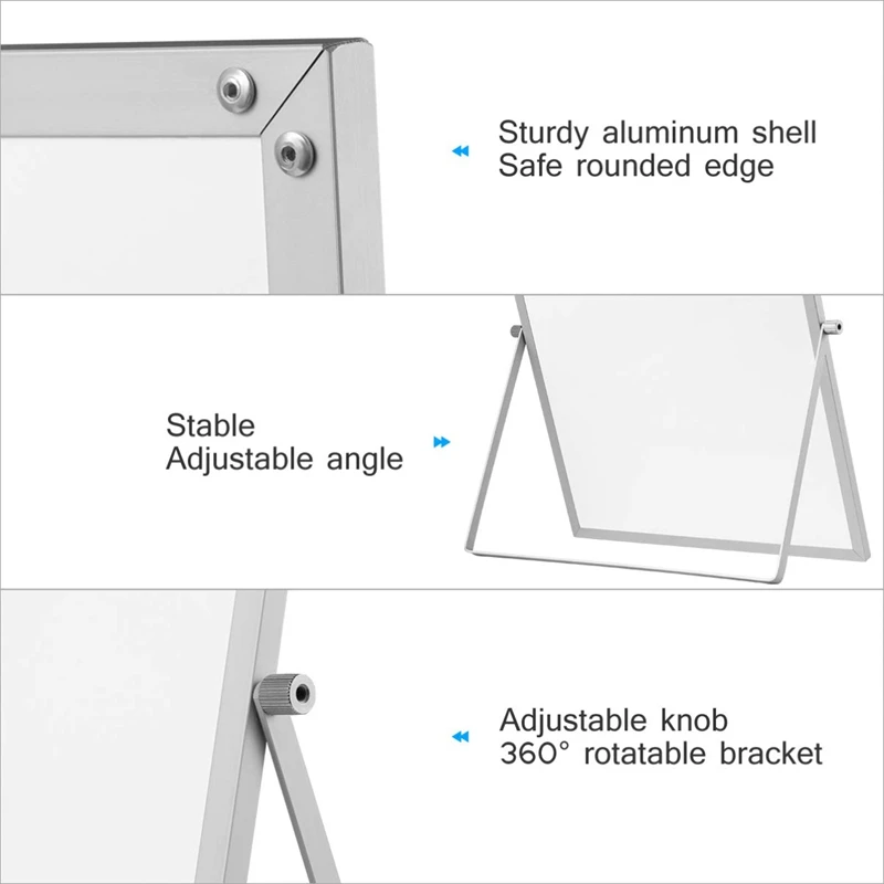 Magnetic Dry Erase Board With Stand For Desktop Double Sided White Board Planner Reminder For School Office 11 Inch X 7 Inch