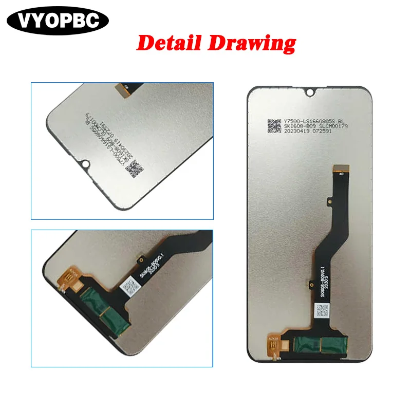 Original LCD Display For ZTE Blade A5 2020 6.09“ Touch Screen With Frame Panel Digitizer Assembly Repair Replacement Parts