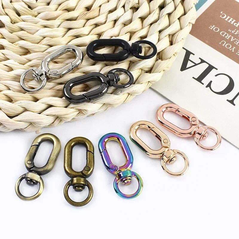 

10/20/30/50Pcs 10mm Chain Metal Buckle Bag Strap Wallet Swivel Lobster Clasp Knapsack KeyChain Buckles DIY Sewing Accessories