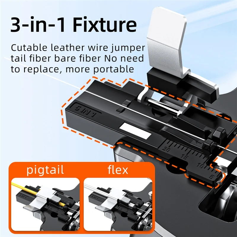 B04B-A3 Satu Langkah Sepenuhnya Otomatis Presisi Tinggi Fiber Optic Cleaver Optical Fiber Fusion Splicer + 2 In1 Stripper