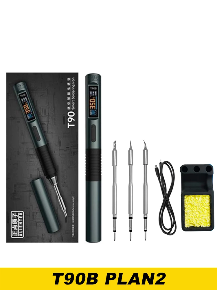 ALIENTEK T90 Smart Lötkolben 140 W Tragbare Digital Display Automatische Schlaf PCB Präzision Lötkolben Reparatur Tool Kit