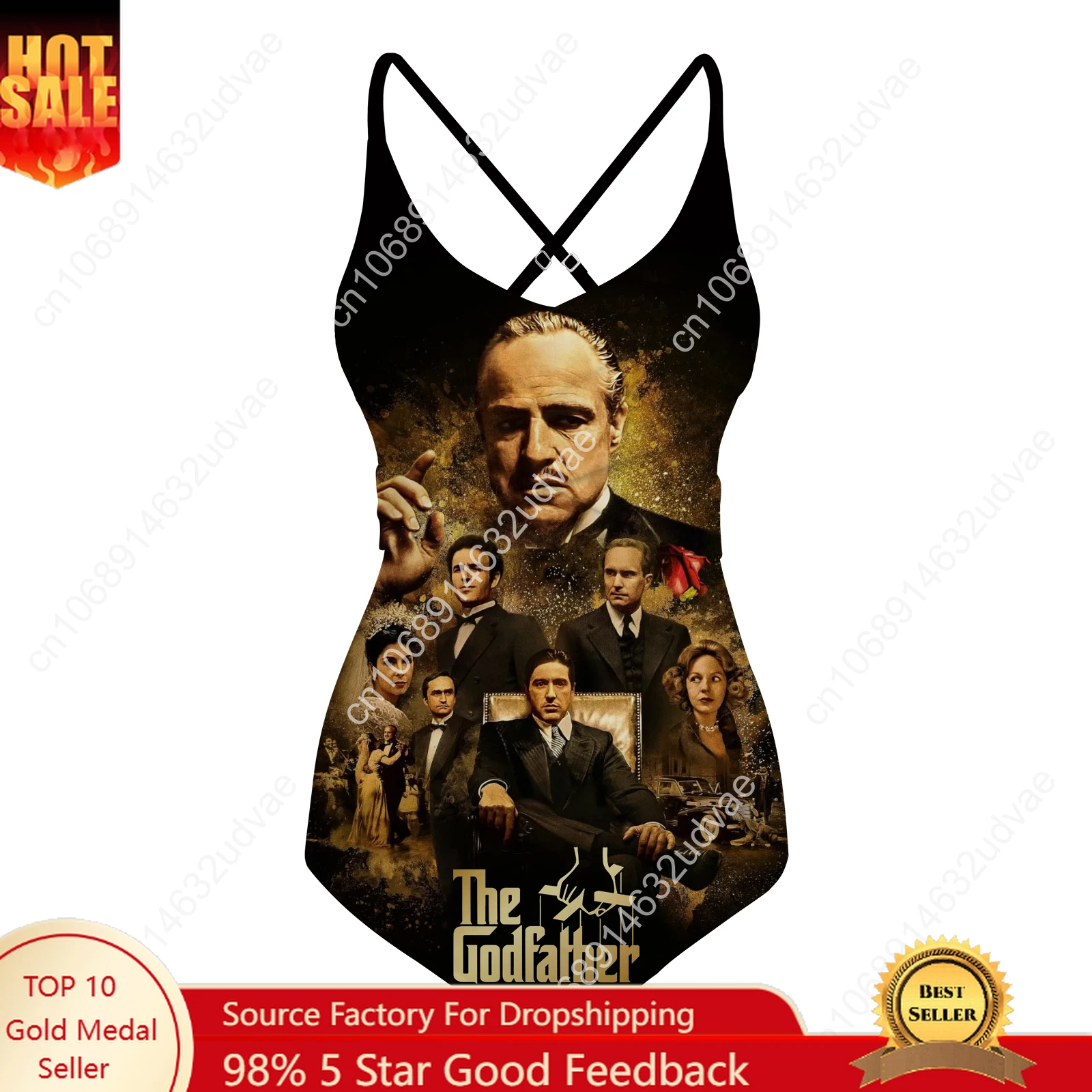 

Купальник «Крестный отец», женские купальники на бретельках, персонализированные сексуальные купальники, вечерние у бассейна, пляжное бикини, летние купальные костюмы на заказ