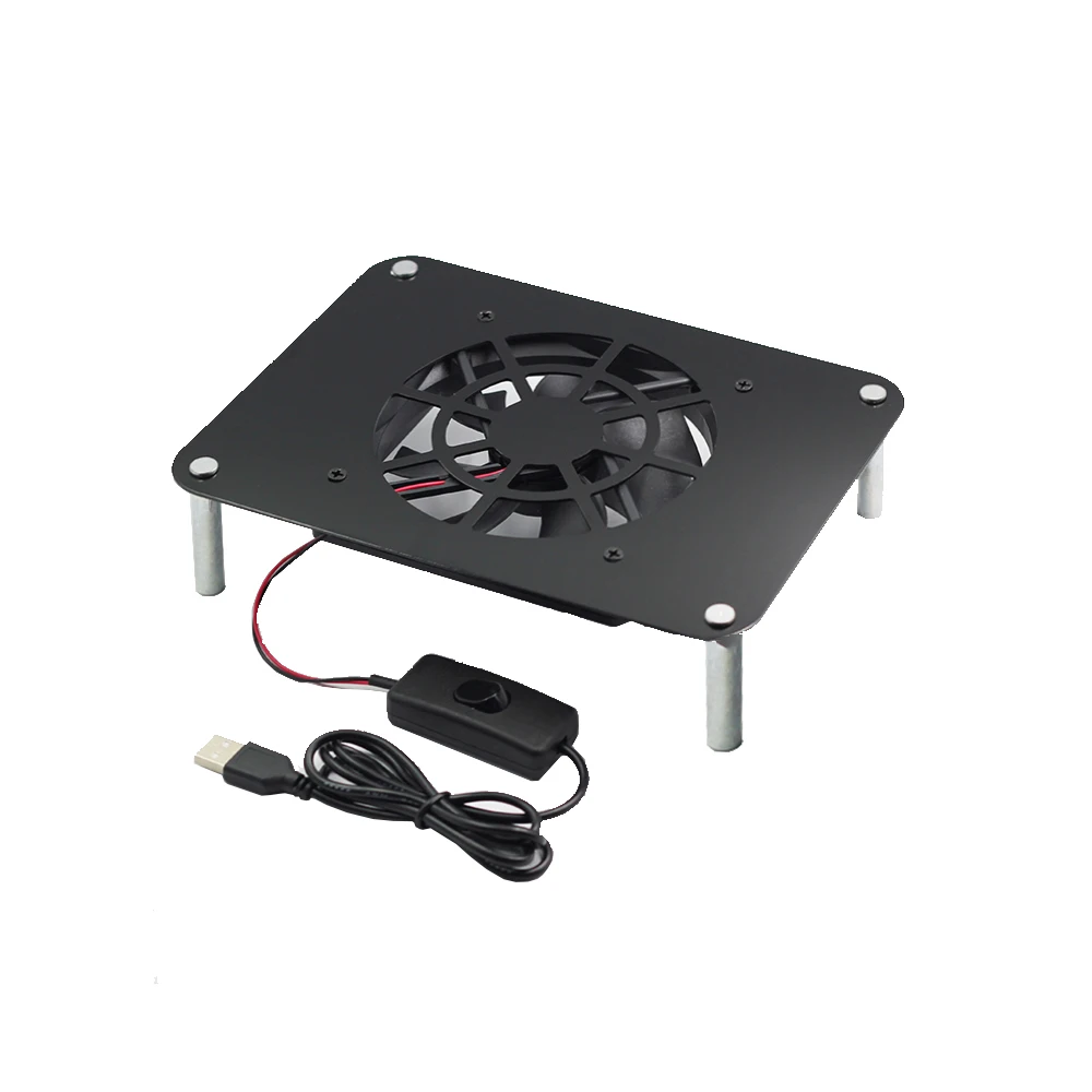 Siatka do studzenia USB z wentylatorem do routera Modem optyczny TV, pudełko Hard Driver przenośny dysk twardy 12cm cichy wentylator radiator z przełącznikiem — zdjęcie produktu 7