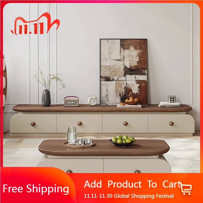 حامل تلفزيون للتخزين الخشبي، شاشة عرض متنقلة، أدراج غرفة المعيشة الفاخرة، منظم طاولة التلفزيون العالمي، أثاث منزلي من Muebles #1