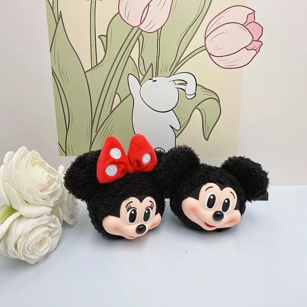 Porte-clés de poupée en Pvc en vinyle Disney Mickey Mouse Minnie, pendentif de sac à dos rempli de peluche pour enfants, ornements pour filles, accessoires, jouet cadeau