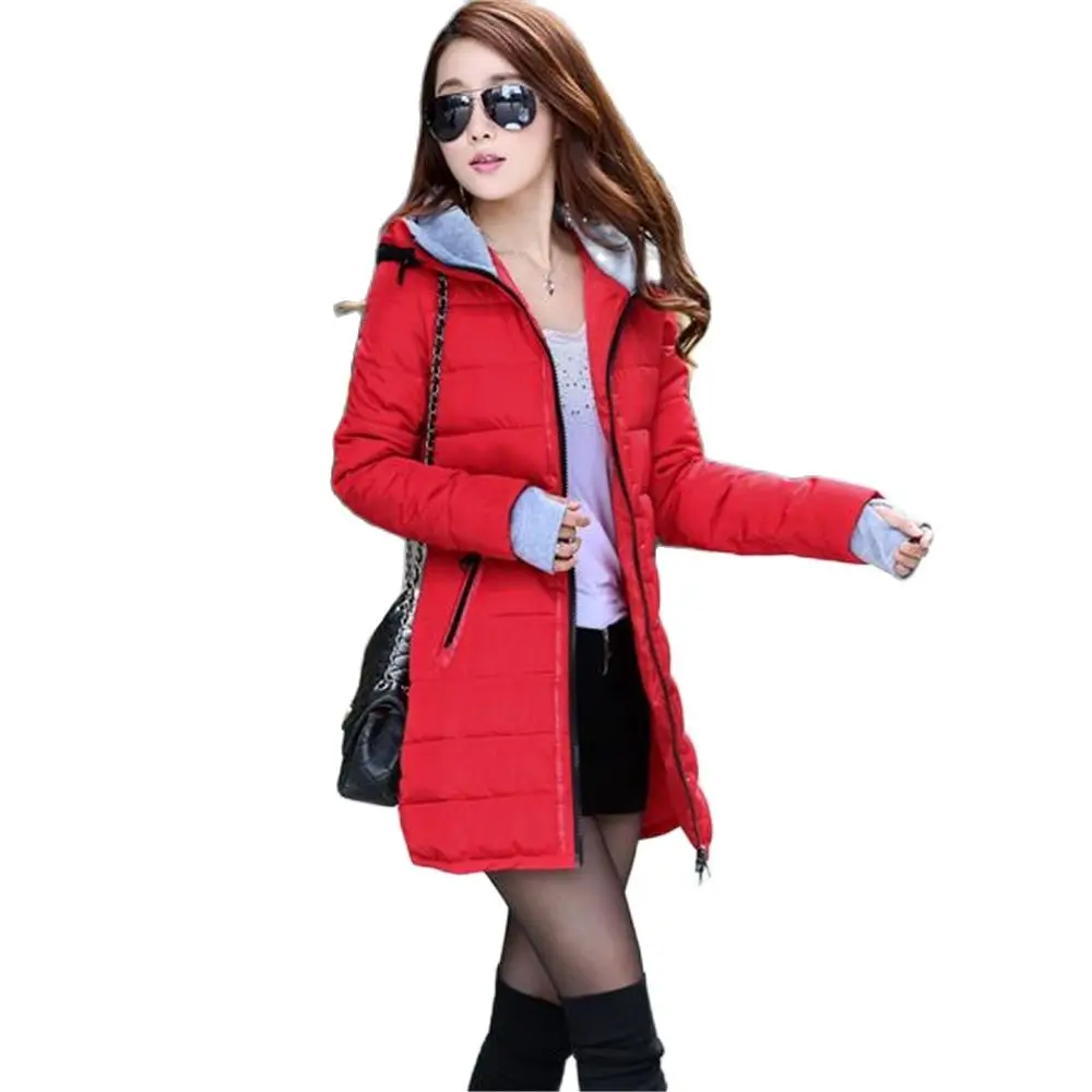 Cheap wholesale waterproof Autumn Winter fashion casual women overcoat warm jacket thick long Lady Coats female warm Parkas