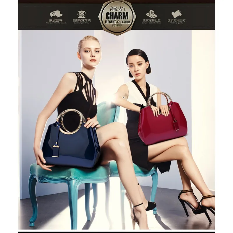 

1 шт., свадебная сумка из лакированной кожи, красный блестящий вечерний кошелек, сумка через плечо и через плечо для женщин, посылка из искусственного материала